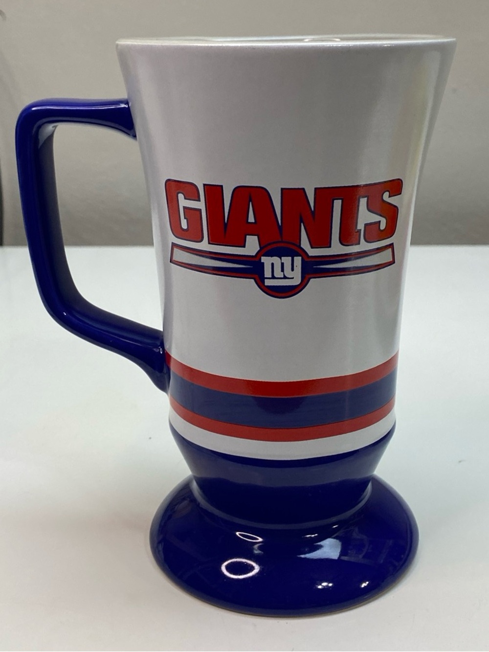 NY Giants Coffee/ Tea Mug NFL Logo 6.5” Tall Blue White Gray Red New York
